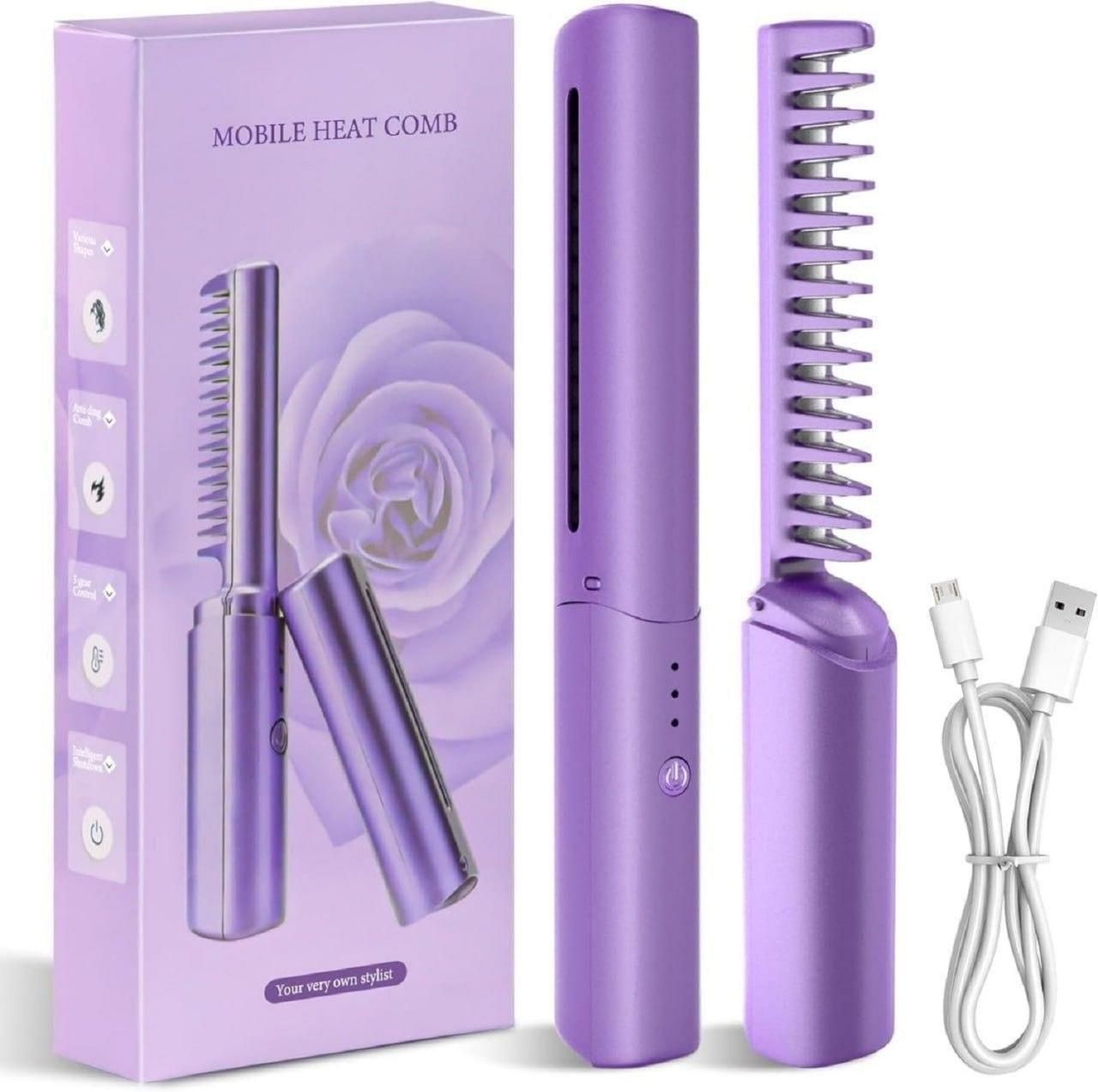 Meneflix™ Cordless Mini Hair Straightener & Hot Comb