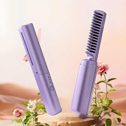 Meneflix™ Cordless Mini Hair Straightener & Hot Comb