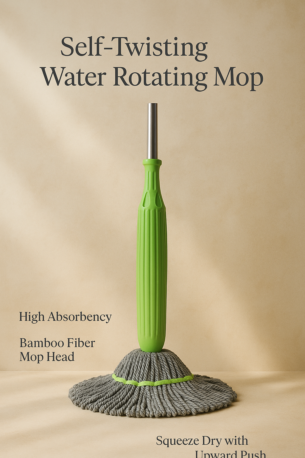 Kleneo™ Self-Twisting Rotating Mop (360° Spin Dry System)