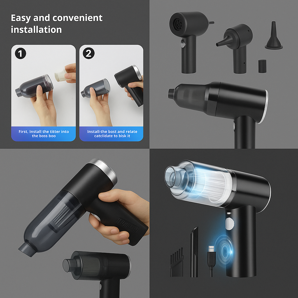 Kleneo™ Portable Vacuum Suction Cleaner & Air Duster (Wireless 2-in-1)