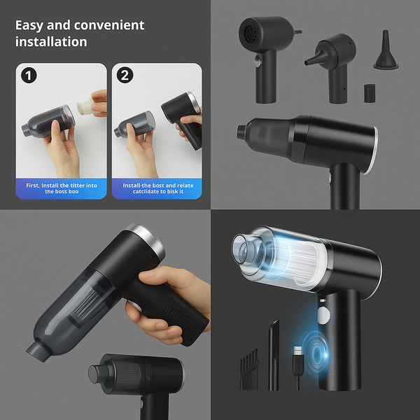 Kleneo™ Portable Vacuum Suction Cleaner & Air Duster (Wireless 2-in-1)