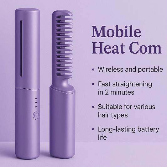 Meneflix™ Cordless Mini Hair Straightener & Hot Comb